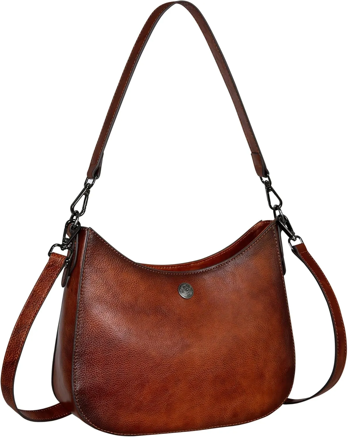 Iswee Retro Leather Shoulder Purse Small Crossbody Bags for Women Satchel Purse Hobo Handbag