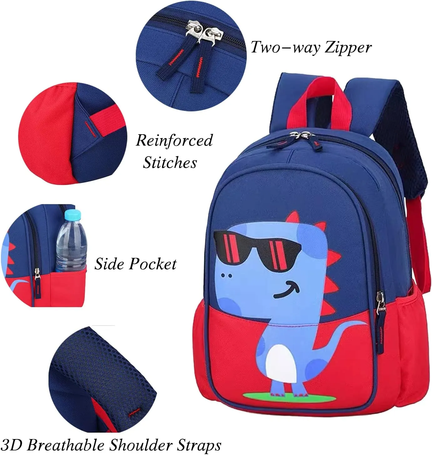 Kids Toddler Preschool Travel Backpack Cool Cute Cartoon Daypack (Dinosaur Green)