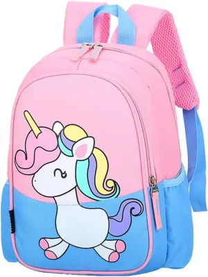 Kids Toddler Preschool Travel Backpack Cool Cute Cartoon Daypack (Little Blue Unicorn)