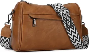 KL928 Crossbody Purses for Women Shoulder Bags with 2 Straps,Black