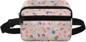 Kuiaobaty Cat Pattern Small Fanny Pack for Kids Waist Bag for Active Cute Belt Bag with Adjustable Straps Large Capacity Sling Bag with Pockets Thicken Crossbody Bag Gift for Holiday