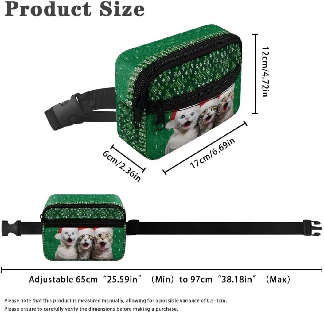 Kuiaobaty Dog Crossbody Bags for Kids Fanny Pack with Pockets Cartoon Mini Belt Bag for Hiking Large Capacity Waist Bag for with Zipper Portable Crossbody Bag for Weddings Gift for Her