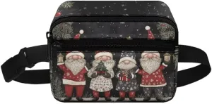 Kuiaobaty Santa Claus Belt Bag for Girl Fanny Pack for Travel Large Capacity Waist Bag with Zipper Plus Size Sling Bag for Hiking Crossbody Bag for Active Breathable Bum Bag Gift for School