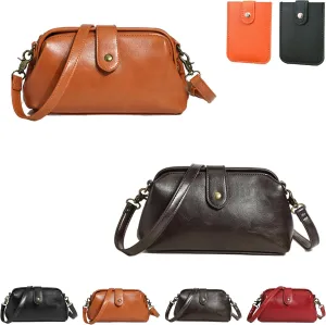 Langrents Handbag, Retro Handmade Leather Bag, Waterproof