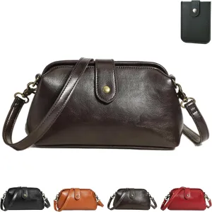 Langrents Handbag, Retro Handmade Leather Bag, Waterproof