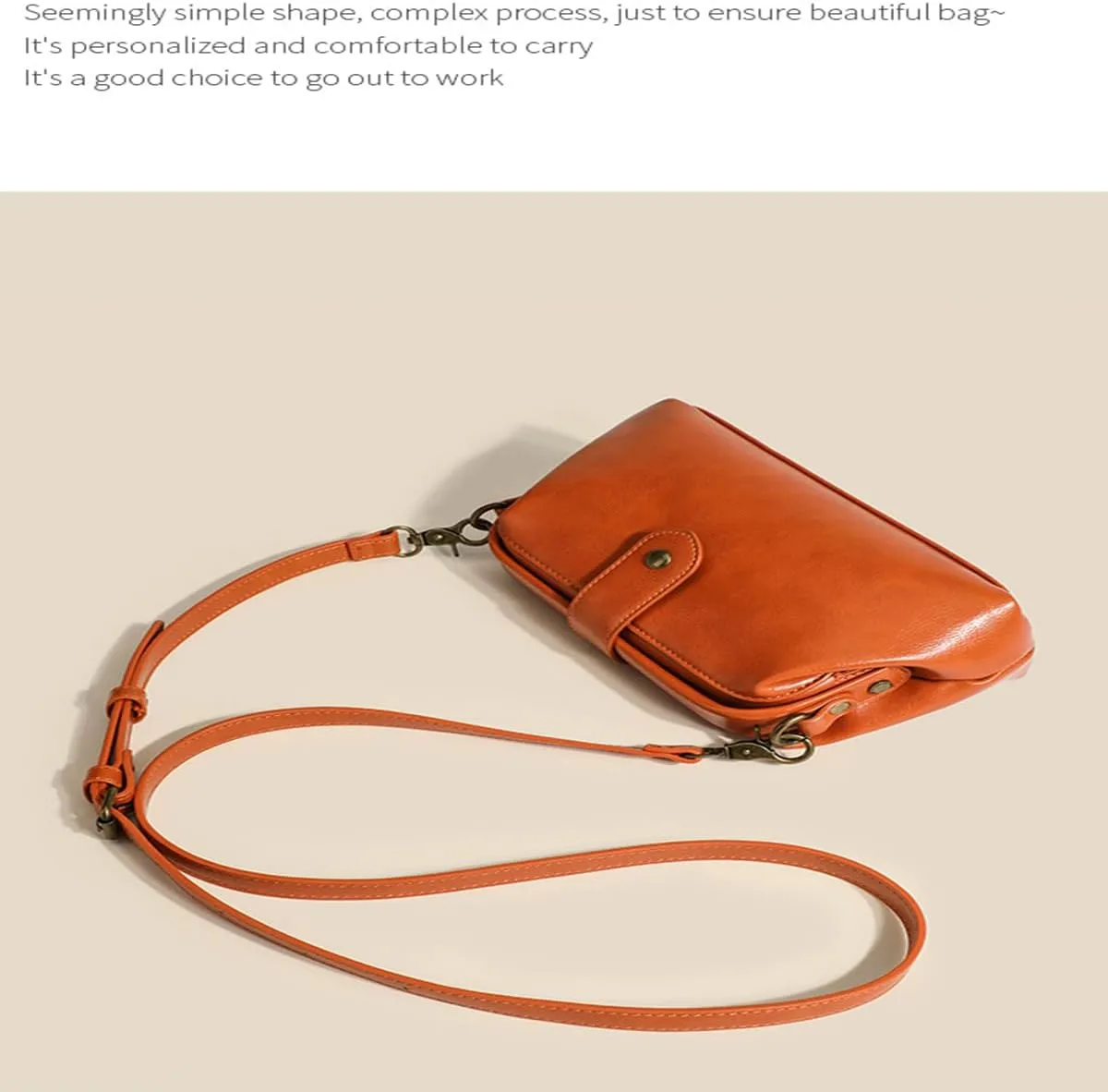 Langrents Retro Handmade Bag, Langrents Retro Handbag,Langrents Handbag, Langrents Waterproof Shoulder Bag for Women (Red)