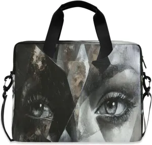 Laptop Bag for Women - Fits 16 inch with Laptop Compartment Carrying Messenger Sleeve with Strap Professional Fashion Travel Purse for Business Office Bag Black Diamond