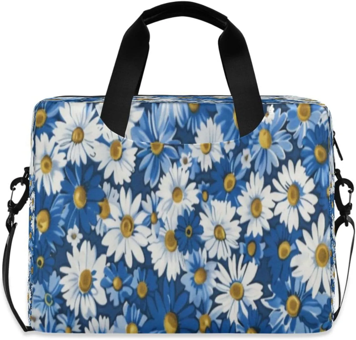 Laptop Bag for Women - Fits 16 inch with Laptop Compartment Carrying Messenger Sleeve with Strap Professional Fashion Travel Purse for Business Office Bag Chrysanthemums
