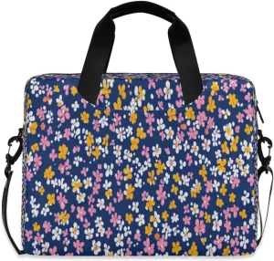 Laptop Bag for Women - Fits 16 inch with Laptop Compartment Carrying Messenger Sleeve with Strap Professional Fashion Travel Purse for Business Office Bag Colorful Wildflowers