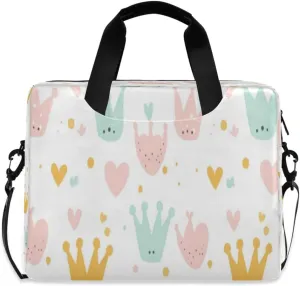 Laptop Bag for Women - Fits 16 inch with Laptop Compartment Carrying Messenger Sleeve with Strap Professional Fashion Travel Purse for Business Office Bag Crown
