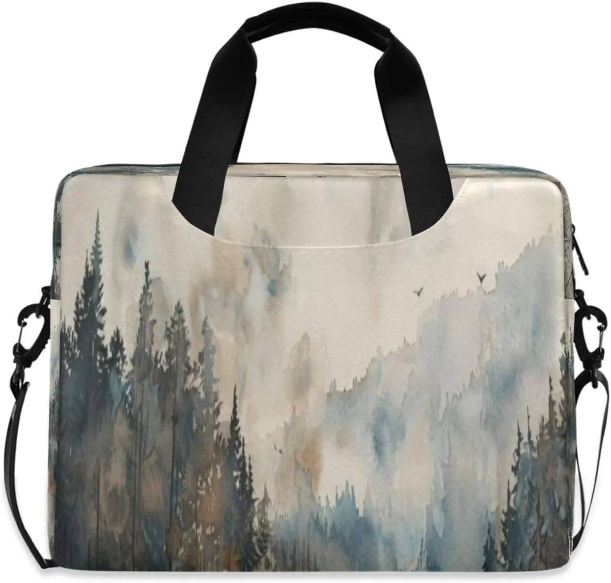 Laptop Bag for Women - Fits 16 inch with Laptop Compartment Carrying Messenger Sleeve with Strap Professional Fashion Travel Purse for Business Office Bag Landscape Painting