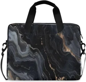 Laptop Bag for Women - Fits 16 inch with Laptop Compartment Carrying Messenger Sleeve with Strap Professional Fashion Travel Purse for Business Office Bag Marble Pattern