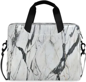 Laptop Bag for Women - Fits 16 inch with Laptop Compartment Carrying Messenger Sleeve with Strap Professional Fashion Travel Purse for Business Office Bag Marble