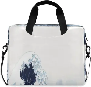 Laptop Bag for Women - Fits 16 inch with Laptop Compartment Carrying Messenger Sleeve with Strap Professional Fashion Travel Purse for Business Office Bag Rough Waters