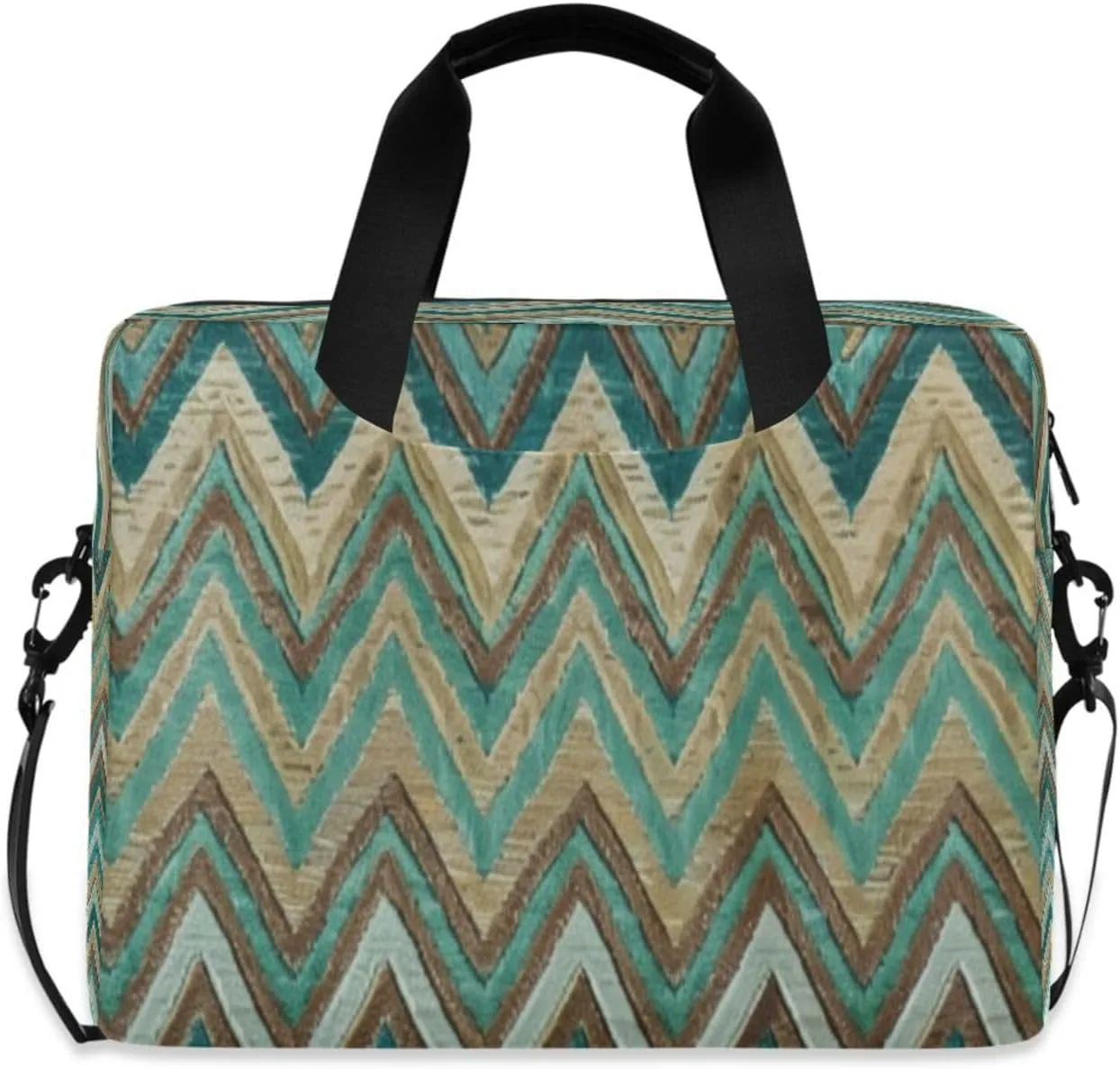 Laptop Bag for Women - Fits 16 inch with Laptop Compartment Carrying Messenger Sleeve with Strap Professional Fashion Travel Purse for Business Office Bag Wave