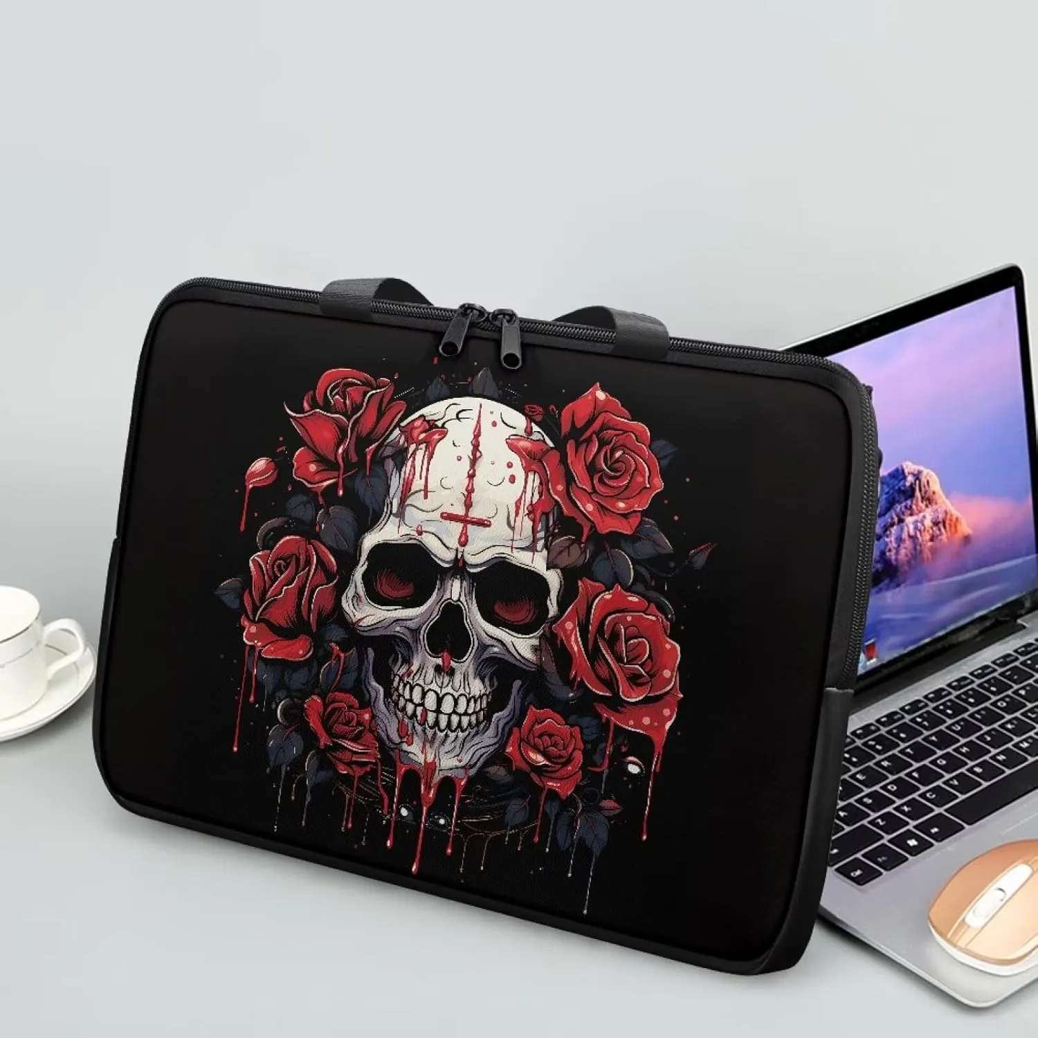 Laptop Carrying Case Large Capacity Travel Laptop Bag Waterproof Briefcase Portable Computer Protective Sleeves