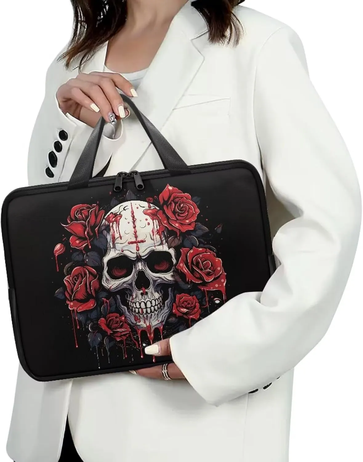 Laptop Carrying Case Large Capacity Travel Laptop Bag Waterproof Briefcase Portable Computer Protective Sleeves