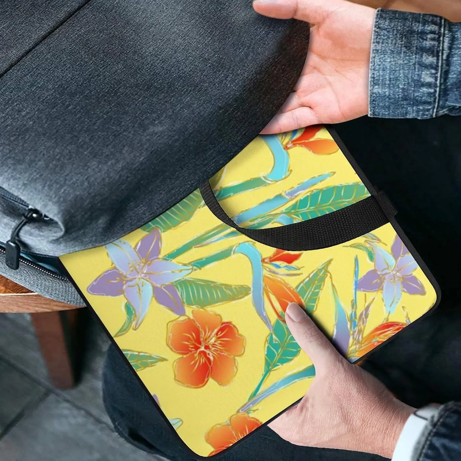 Laptop Case Sleeve Traveling Yellow Anthemy Handle Laptop Bag Shock-proof Protective Computer Tote Briefcase for