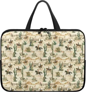 Laptop Sleeve Case for Women Men Work Computer Protective Bag Tablet Carrying Briefcase with Handle 360 Protective Laptop Bag,Cowboys Print