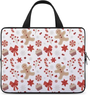 Laptop Sleeve Case Travel Gingerbread Candy Handle Laptop Bag Shockproof Protective Computer Cover Tote Briefcase for