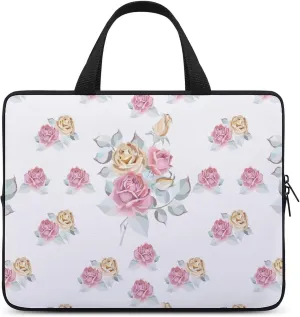 Laptop Sleeve Case Traveling Rose Florals HandBag Laptop Bag Shockproof Protective Computer Cover Tote Briefcase for