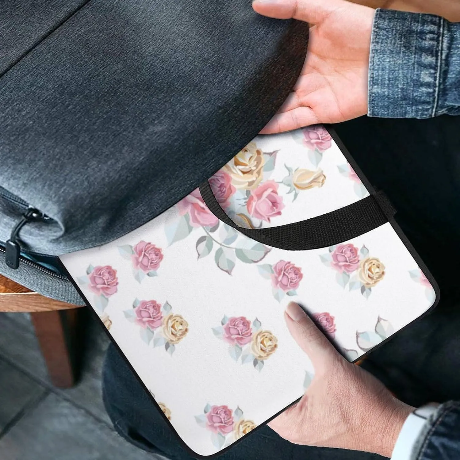 Laptop Sleeve Case Traveling Rose Florals HandBag Laptop Bag Shockproof Protective Computer Cover Tote Briefcase for