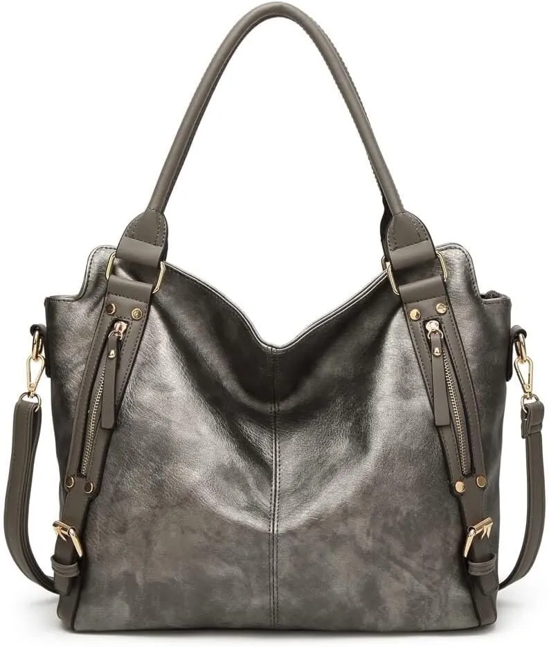 Large Capacity Hobo Retro Shoulder Crossbody with Adjustable Strap Retro Handbag Womens PU Leathers Tote