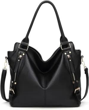 Large Capacity Hobo Retro Shoulder Crossbody with Adjustable Strap Retro Handbag Womens PU Leathers Tote