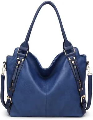 Large Capacity Hobo Retro Shoulder Crossbody with Adjustable Strap Retro Handbag Womens PU Leathers Tote