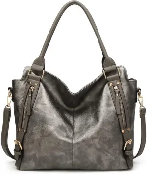 Large Capacity Hobo Retro Shoulder Crossbody with Adjustable Strap Retro Handbag Womens PU Leathers Tote