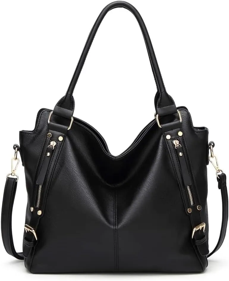 Large Capacity Hobo Retro Shoulder Crossbody with Adjustable Strap Retro Handbag Womens PU Leathers Tote