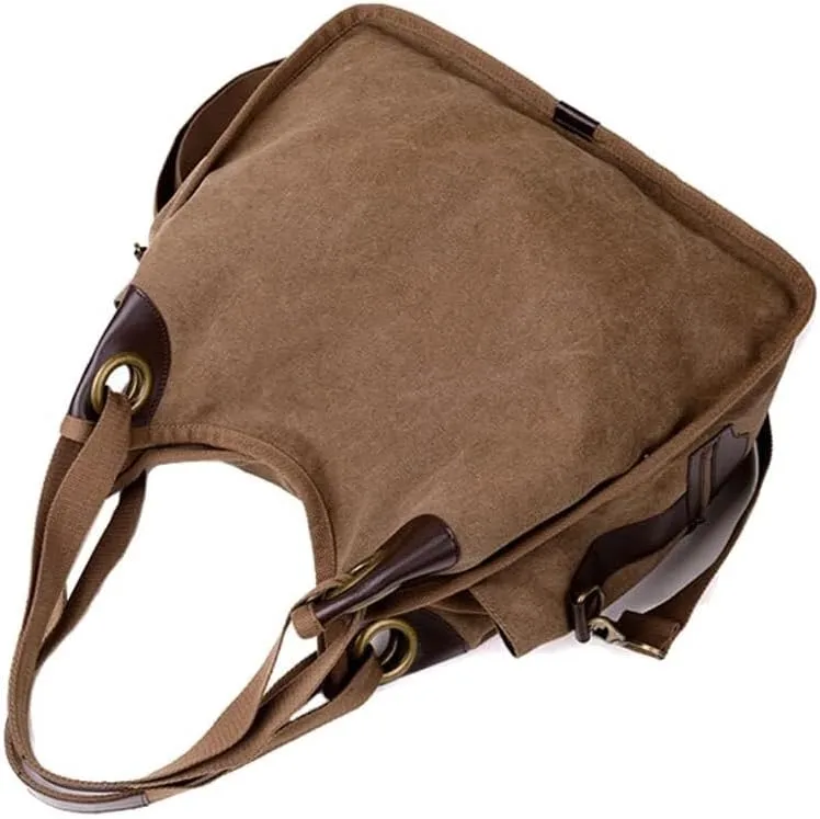 Large Capacity Top Handle Purse for Work Travel Tote for Women Retro Canvas Shoulder Purse Retro Hobo Handbags