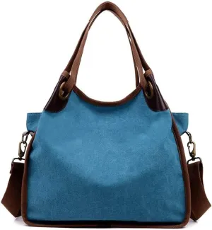Large Capacity Top Handle Purse for Work Travel Tote for Women Retro Canvas Shoulder Purse Retro Hobo Handbags