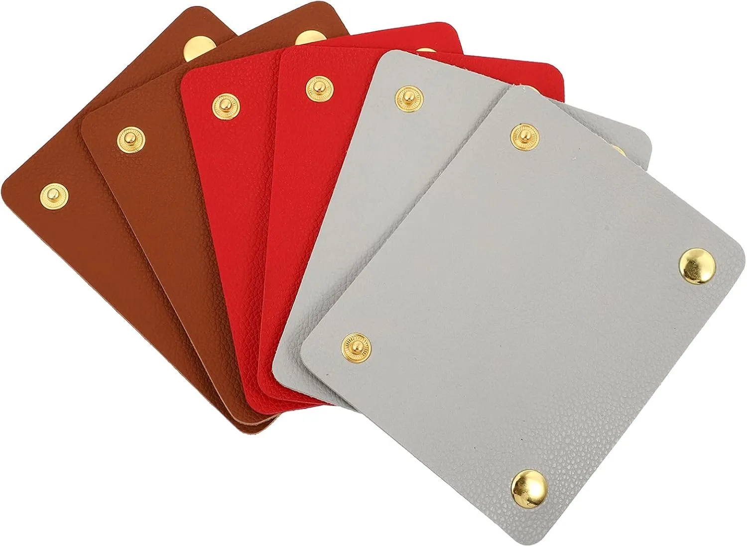 Lurrose Travel Bag Handle Covers 6pcs Set Pu Leather for Decor Protection Easy to Fit Remove