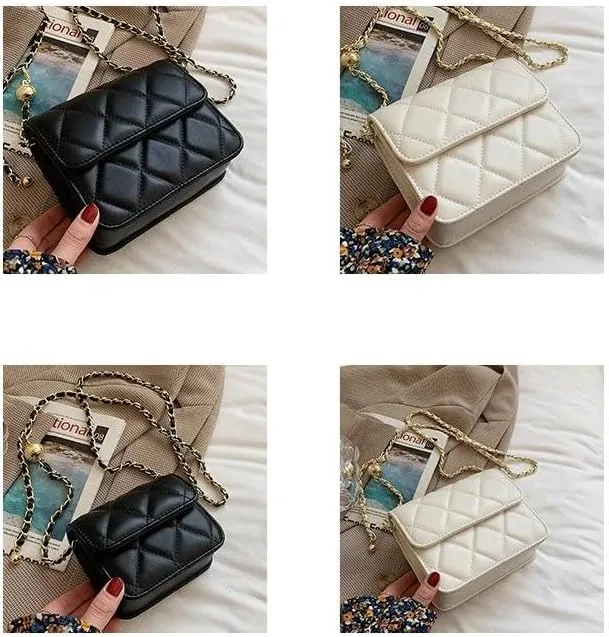 Mini Belt Bag for Women Crossbody Bag Purse Small Leather Waist Bag Fashionable Waist Purse Trendy Belt Purse (Micro,Black), White