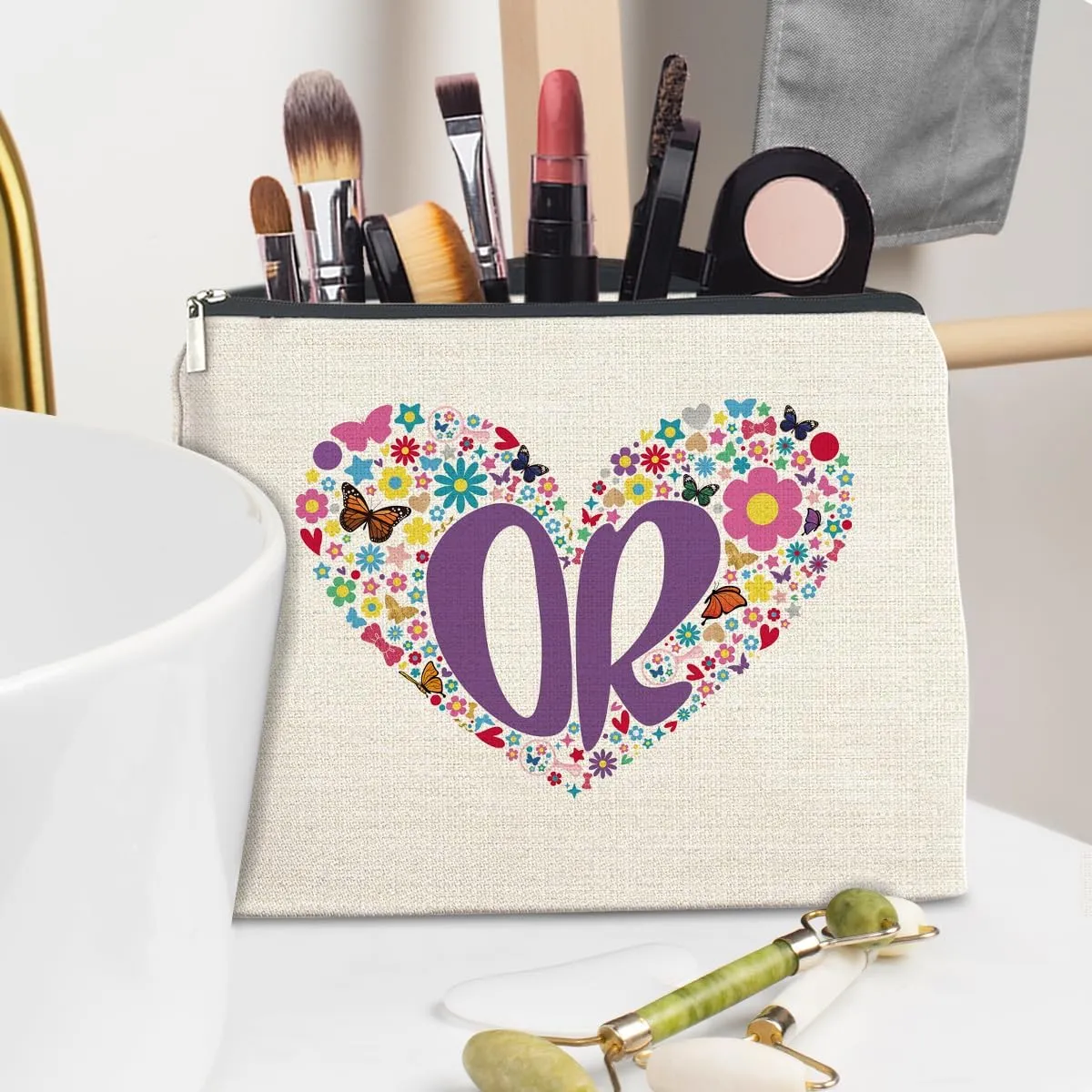 Music Themed Gifts Makeup Bag, Cool Gifts for Music Lovers Sister Friend Bestie Daughter, Cosmetic Travel Organizer Bag