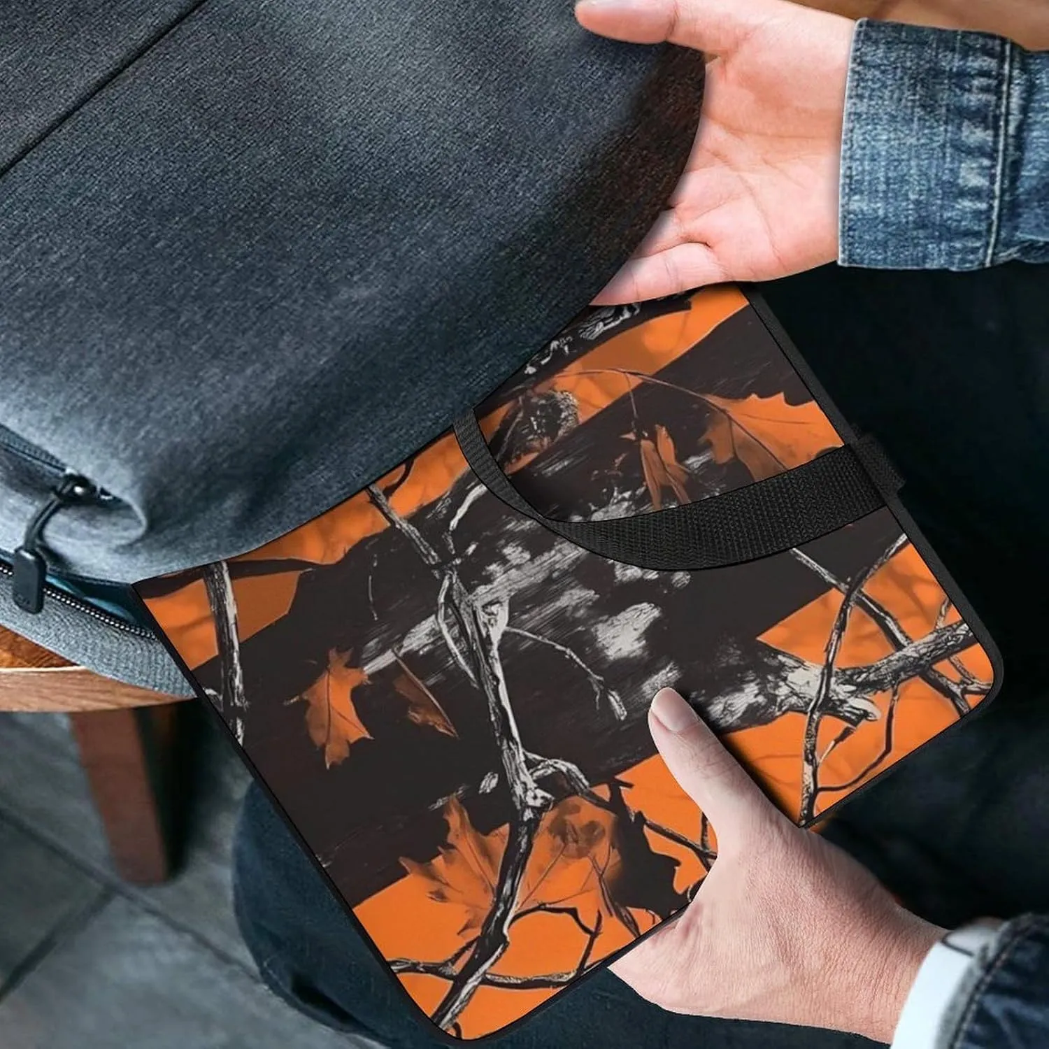 Orange Camouflage Trees Laptop Sleeve Bag Computer Carrying Case Laptops Protective Cover for Travel Business