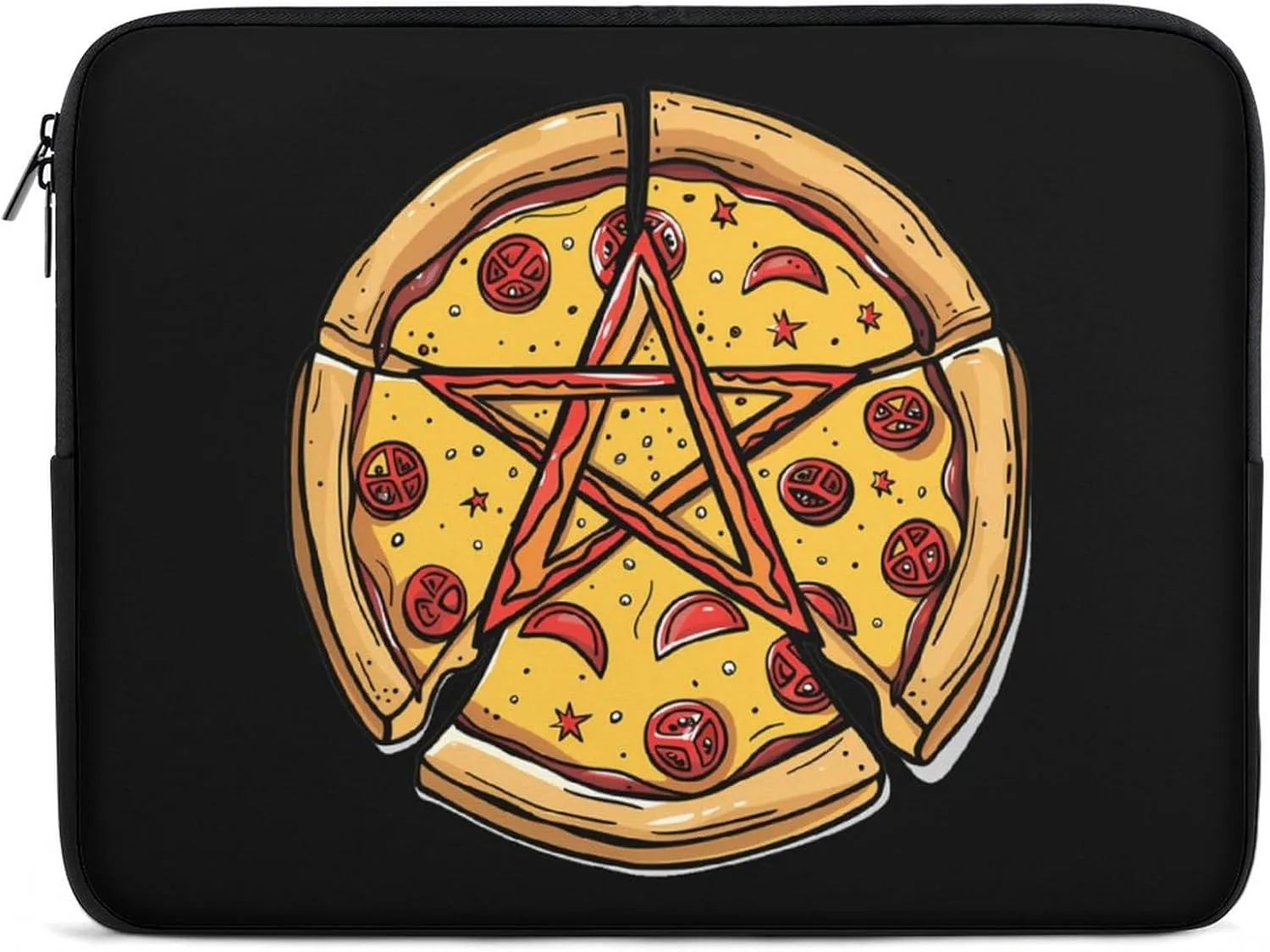 Pizza Pentagram Laptop Sleeve Case Protective Computer Bag Carrying Briefcase for Men Women 12inch