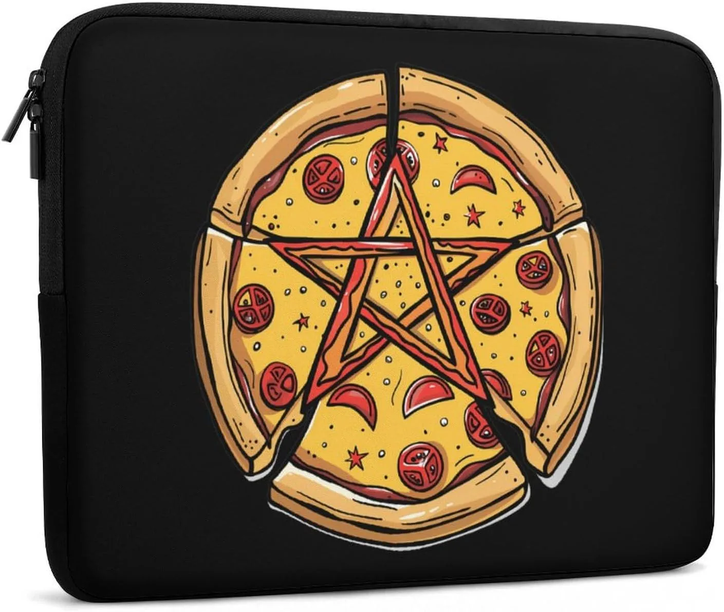 Pizza Pentagram Laptop Sleeve Case Protective Computer Bag Carrying Briefcase for Men Women 12inch