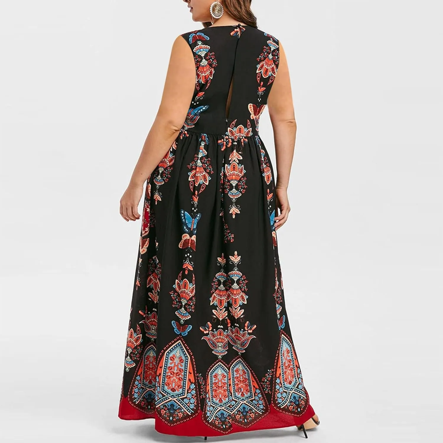 Plus Size Dresses for Women 2024 Spring Summer Fashion Floral Boho Maxi Dress Flowy Bodycon Wedding Guest Sundress