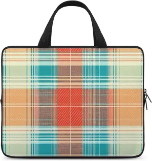 Pop Art Color Check Plaid Laptop Sleeve Bag Computer Carrying Case Laptops Protective Cover for Travel Business