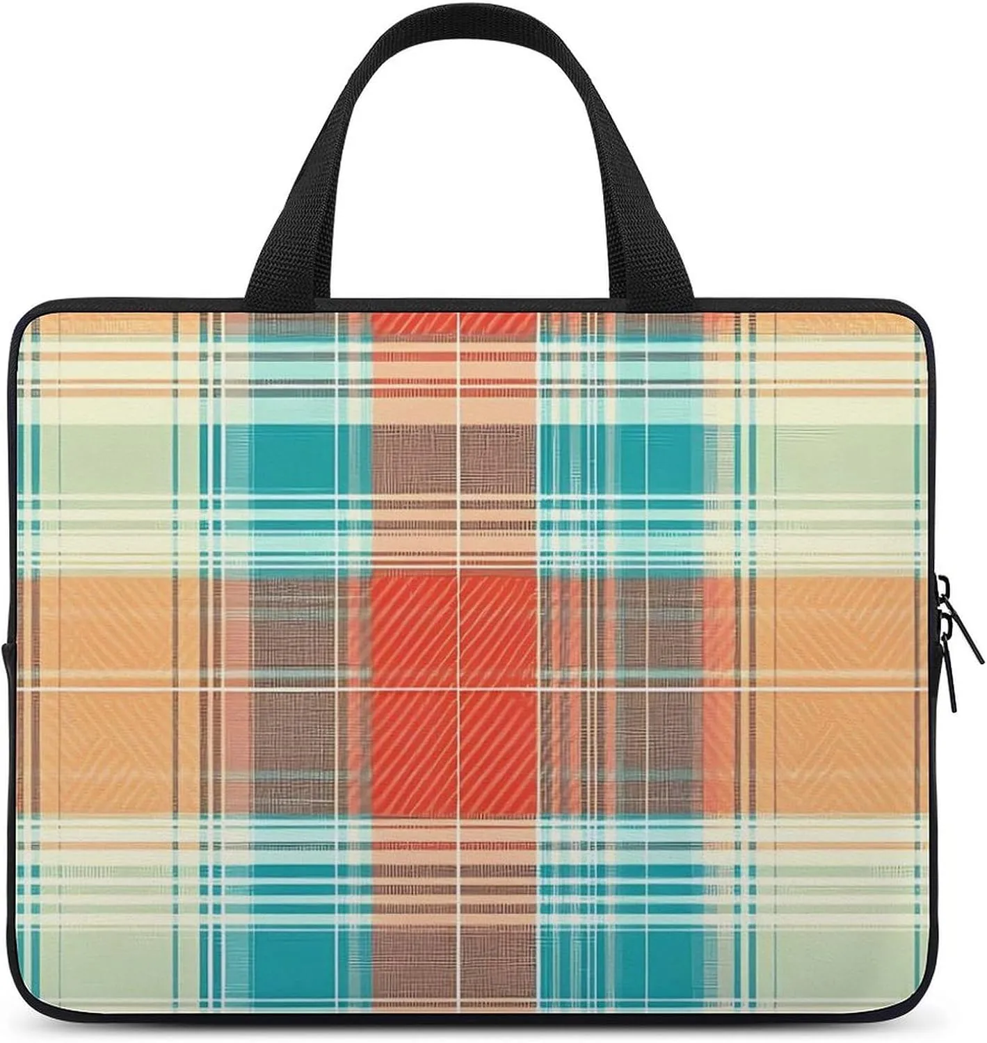 Pop Art Color Check Plaid Laptop Sleeve Bag Computer Carrying Case Laptops Protective Cover for Travel Business