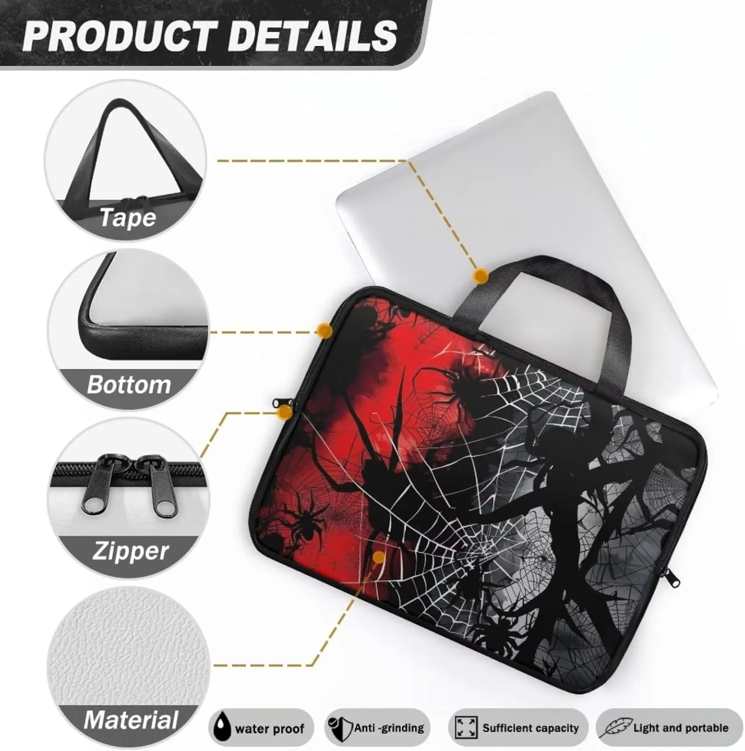 PU Leather Laptop Bag Design for Business Professional Commuter, Protective Sleeve Fits Laptop