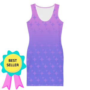 Purple Ghost Sparkle Bodycon Tank Dress (Adult XS-XL)