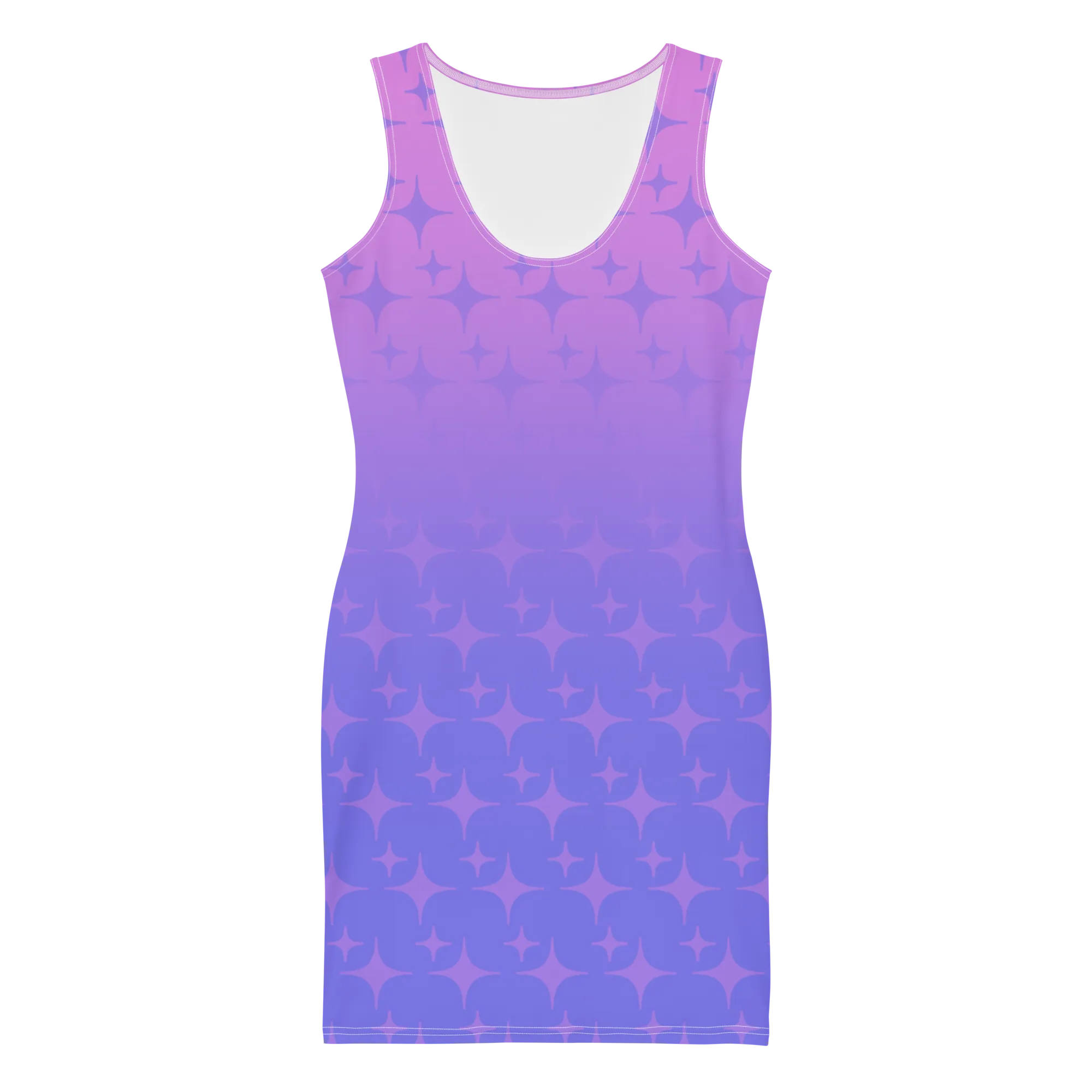 Purple Ghost Sparkle Bodycon Tank Dress (Adult XS-XL)