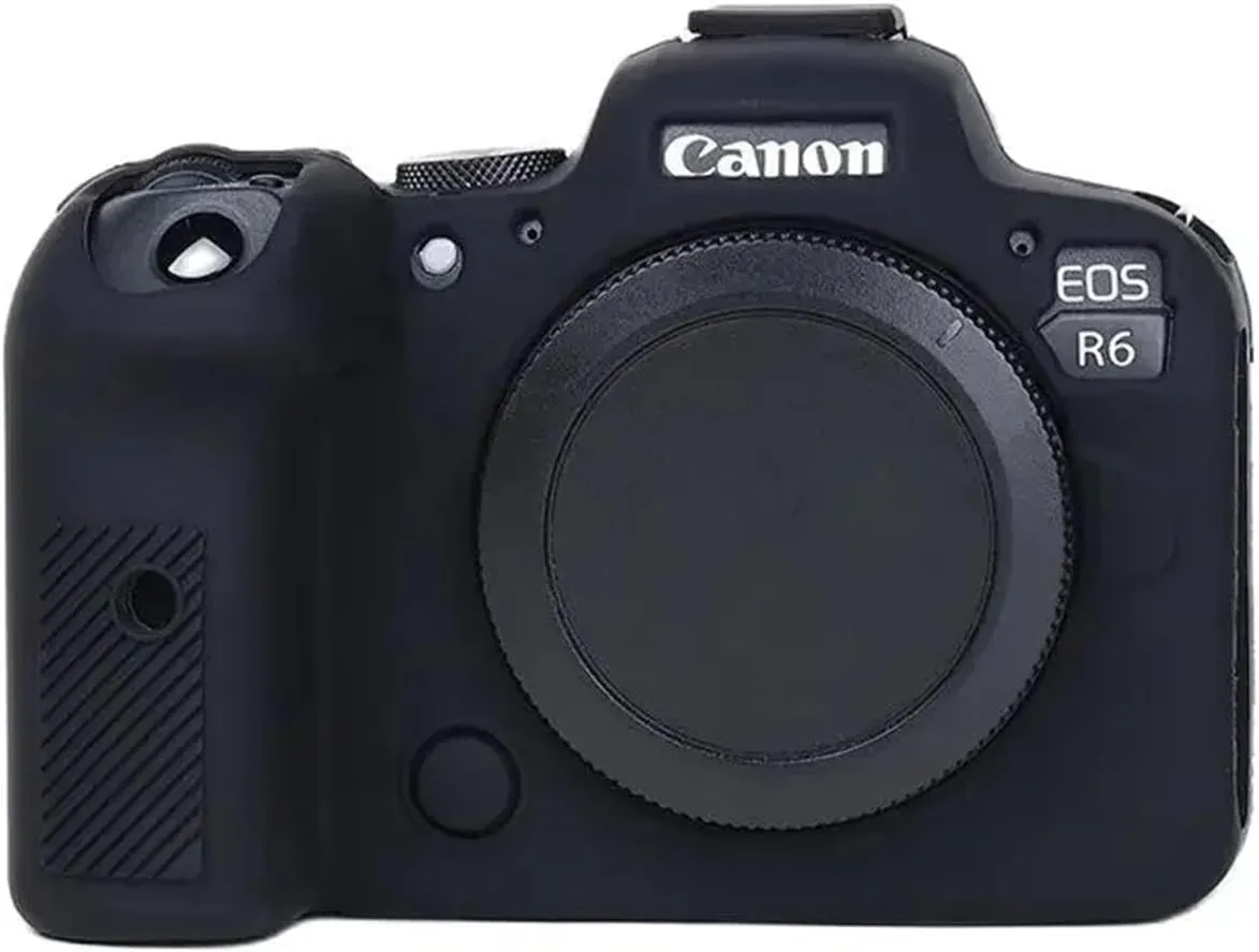R6 Silicone DSLR Camera Body Case Protective Skin Cover Bag Fit for Canon EOS R6 Digital Cameras(Camera not Included)(Black)