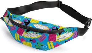 Retro 90s Fanny Packs for Men & Women, Vintage 80s Adjustable Waist Pack for Workout Sports Traveling