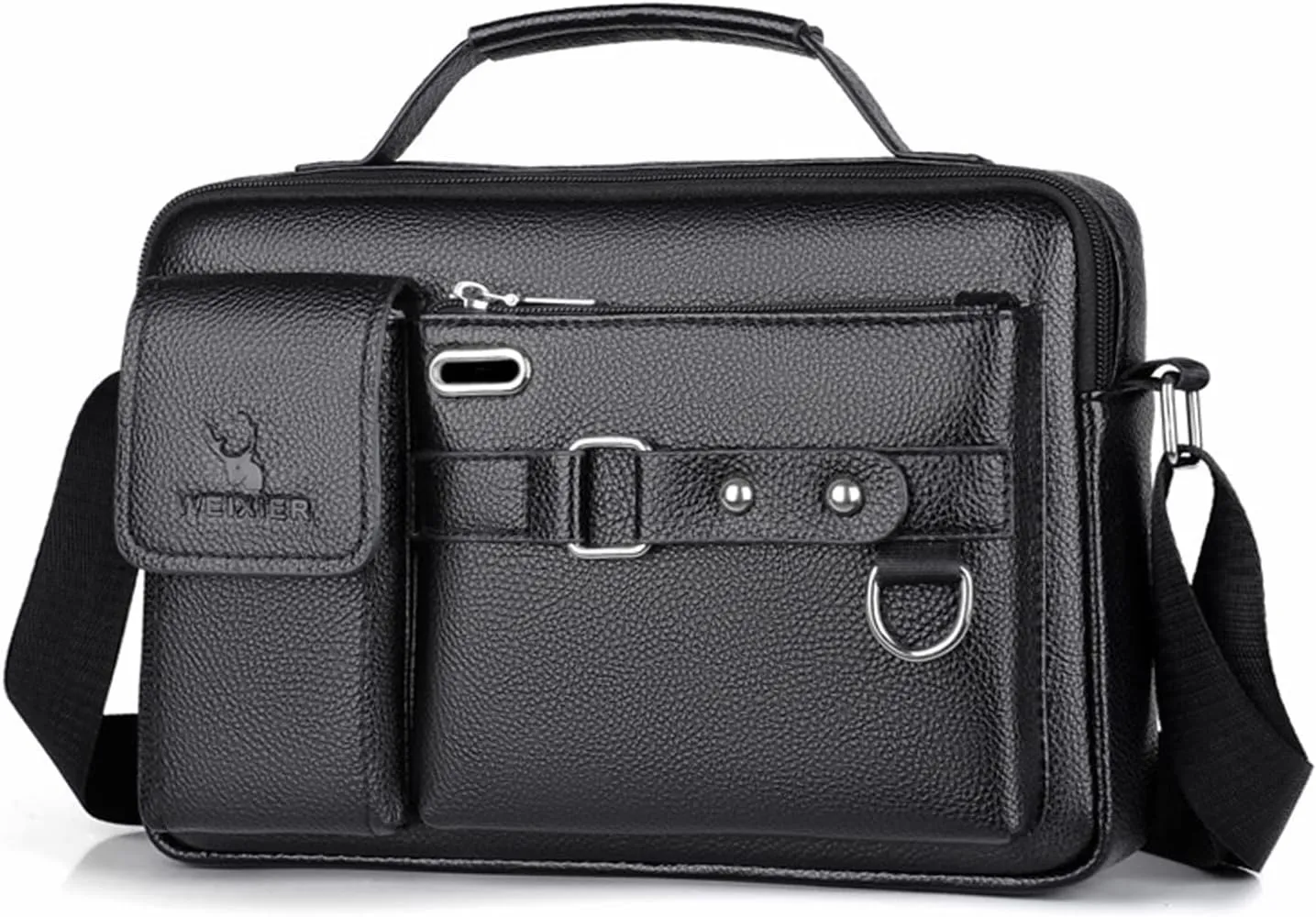Retro Briefcase Men Messenger Bag PU Leather Handbag