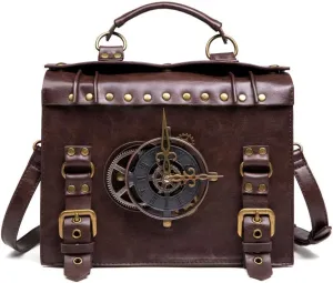 Rivet Waist Pack Shoulder Bags Leg Bag PU Leather Vintage Gothic Steampunk PU Leather Clothing Accessories, One Color, One Size