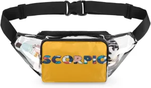 Scorpion Clear Fanny Pack Stadium Approved Adjustable Clear Belt Bag Cute Waist Bags for Women Men Travel Sports Events Hiking Concerts